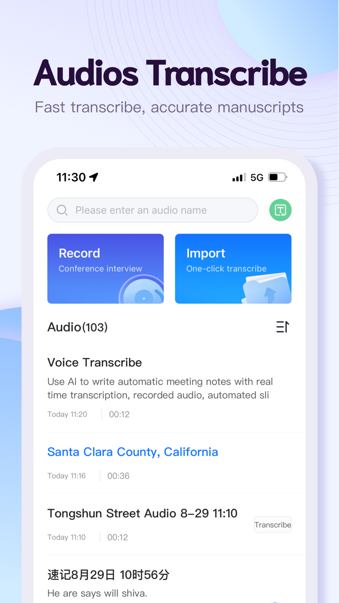 Voiceclub Transcribe Audio