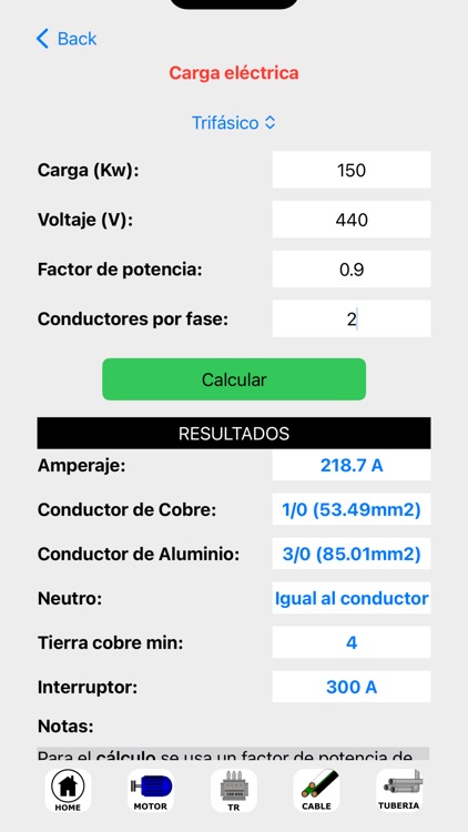 Cálculos eléctricos Pro Nom screenshot-6