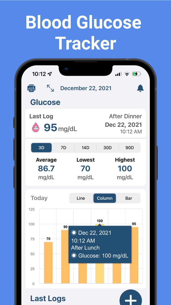 Blood Glucose Tracker Sugar