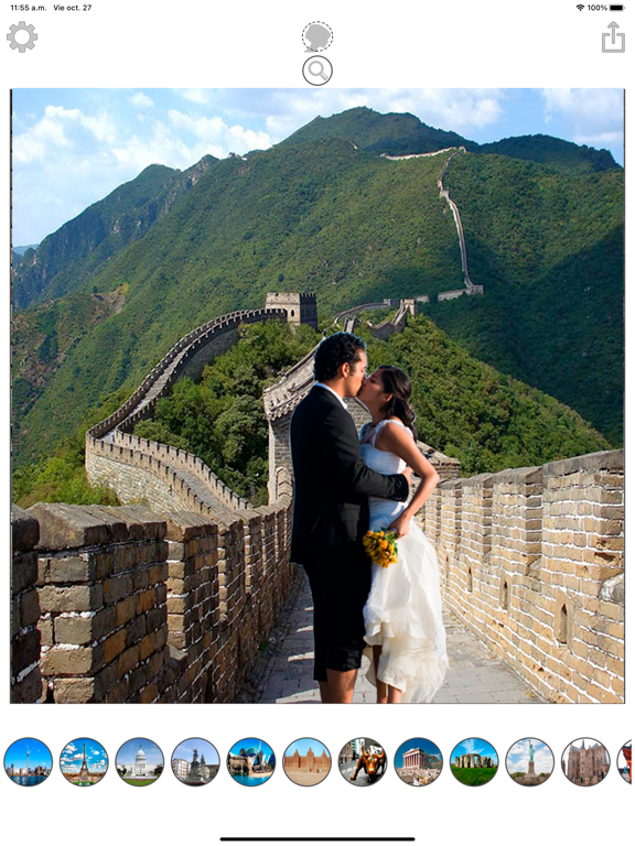 Monuments montage with photos iPad screenshot 8 - Photo & Video app