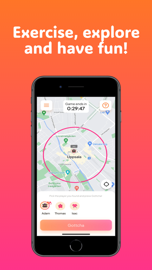 #3. Gottcha - IRL Hide and Seek (iOS) 由: Noted Media i Skelleftea AB