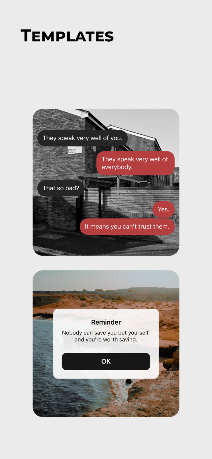 Splitext Text posts and stories