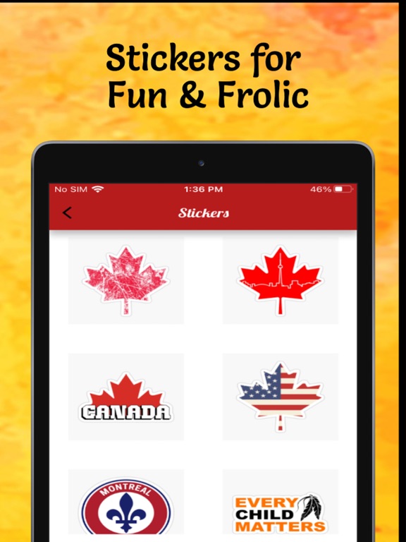 Happy Canada Day Sticker Emoji iPad screenshot