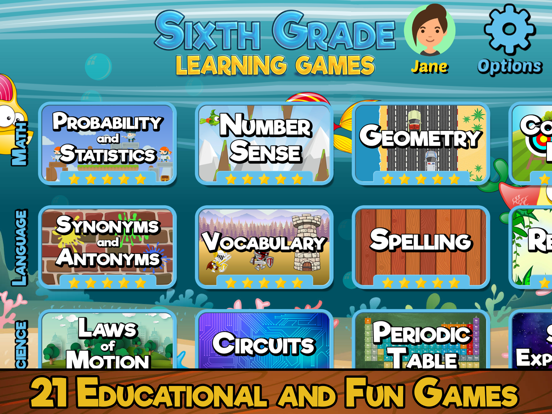 Sixth Grade Learning Games SEのおすすめ画像1