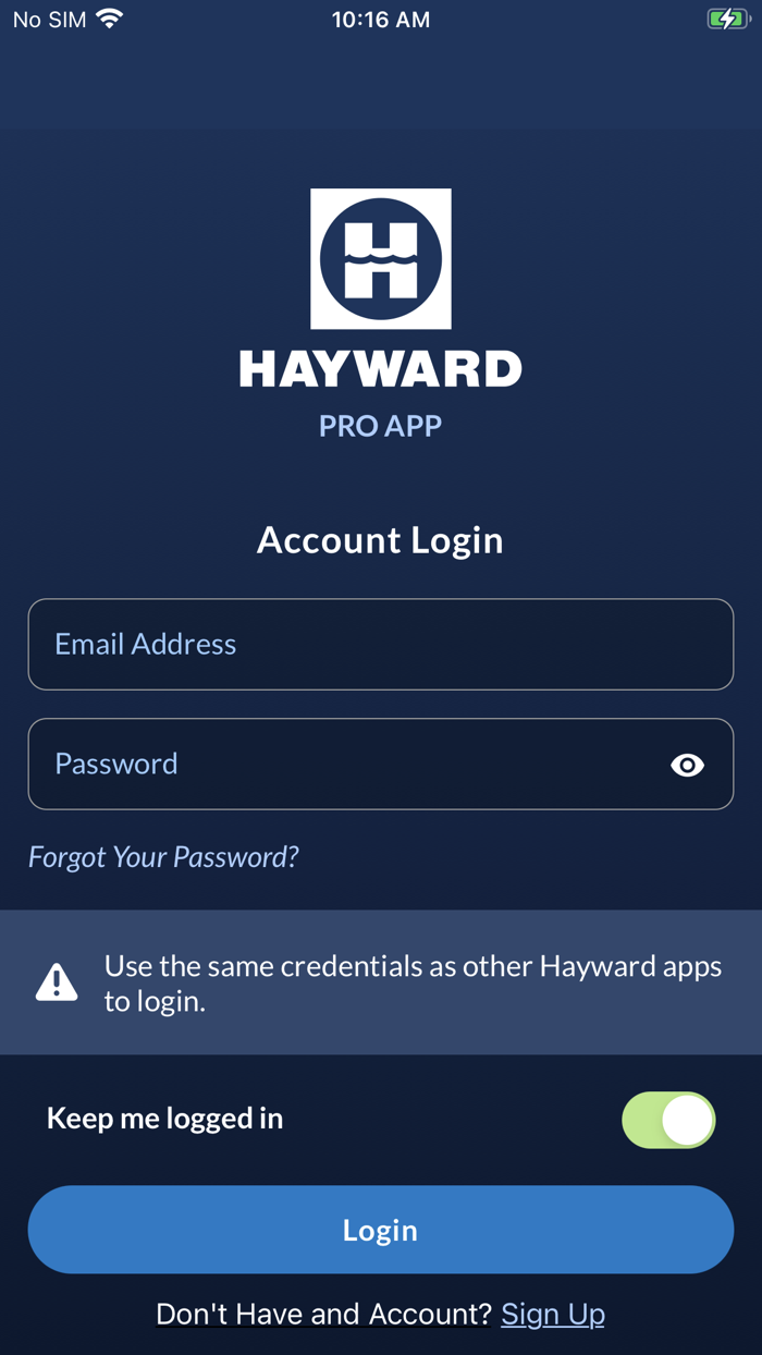Hayward Pro App