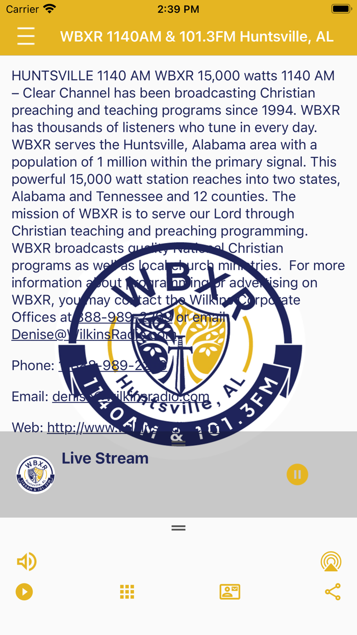 WBXR AM1140 and FM101.3 Radio