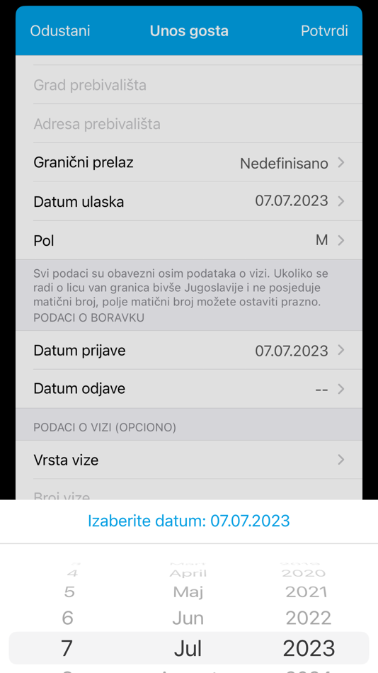 #5. Prijava boravka (iOS) 由: Vlado Bokun