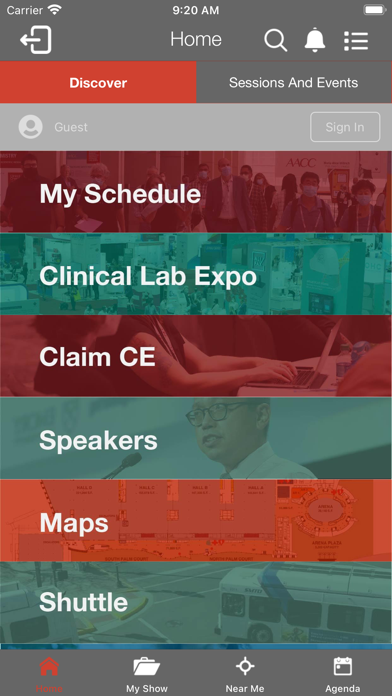 AACC Annual Scientific Meeting Screenshot