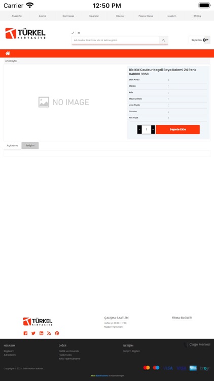 Turkel Kırtasiye B2b