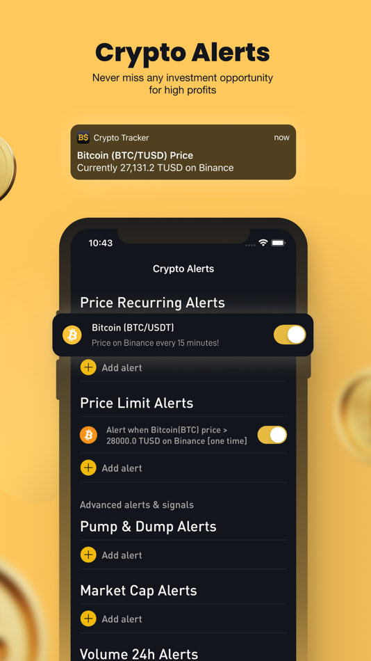 #5. Crypto Tracker by BitScreener (iOS) 由: BITSCREENER PTE. LTD.