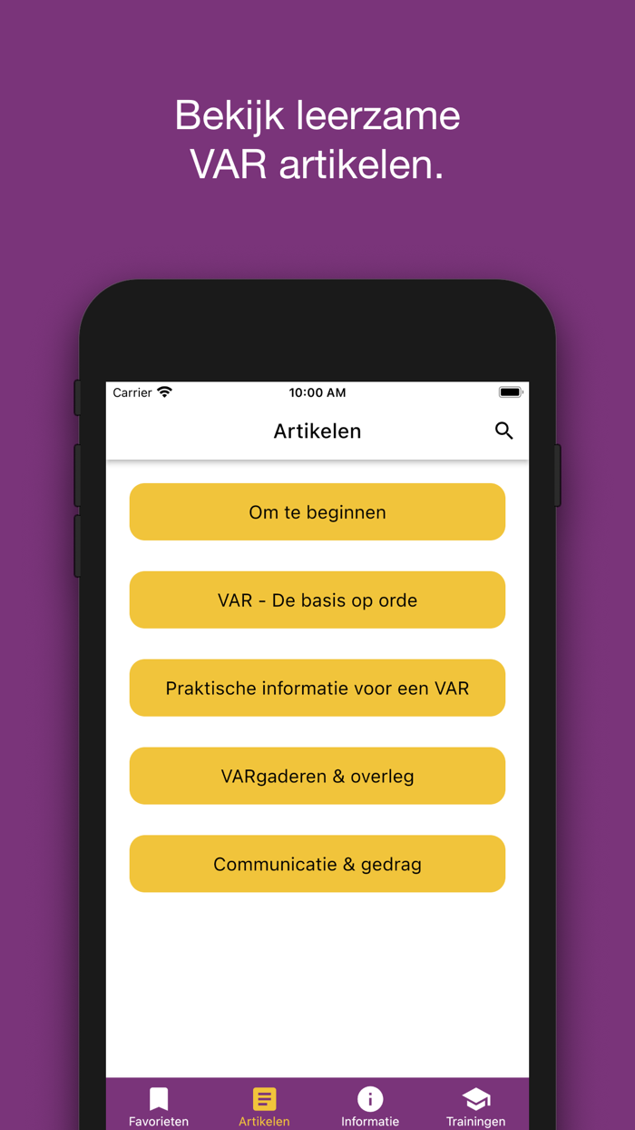 Zetje VAR op de kaart