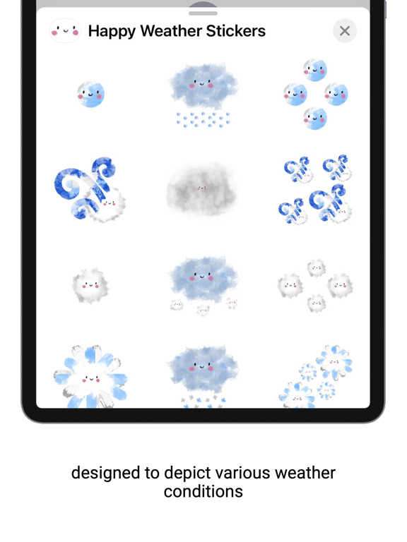 Screenshot #5 pour Happy Weather Stickers
