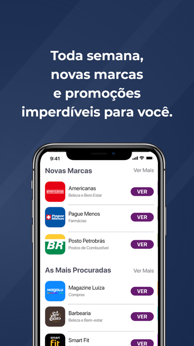 Moderna Clube de benefícios Screenshot