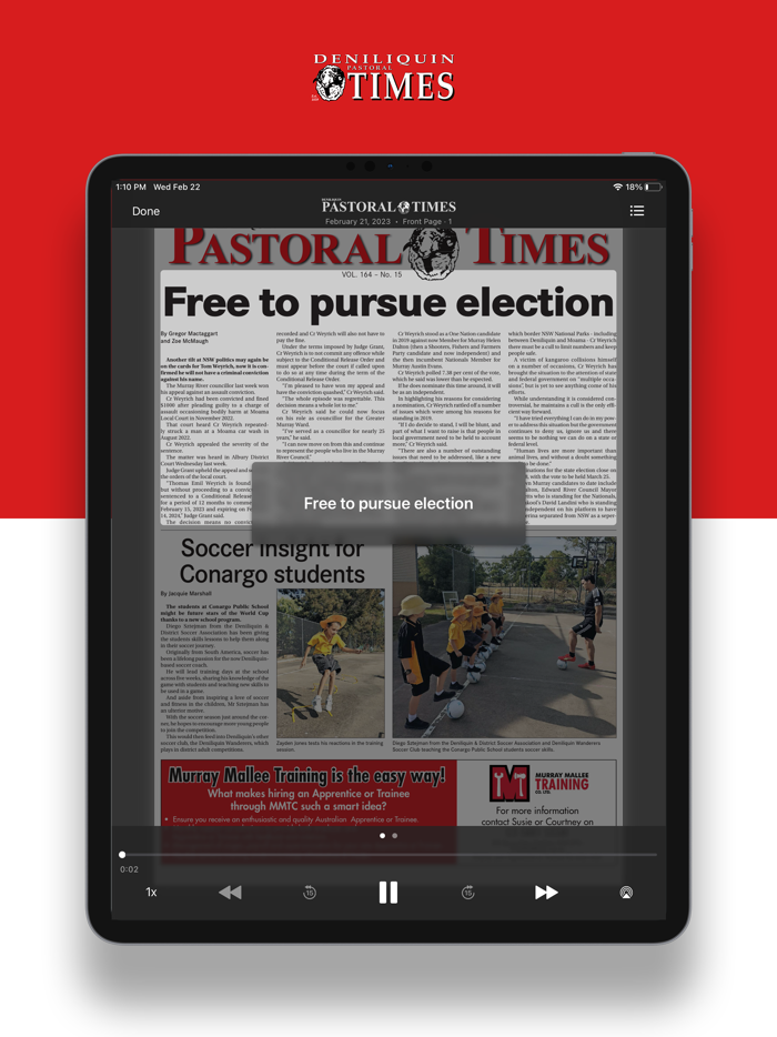 Deniliquin Pastoral Times