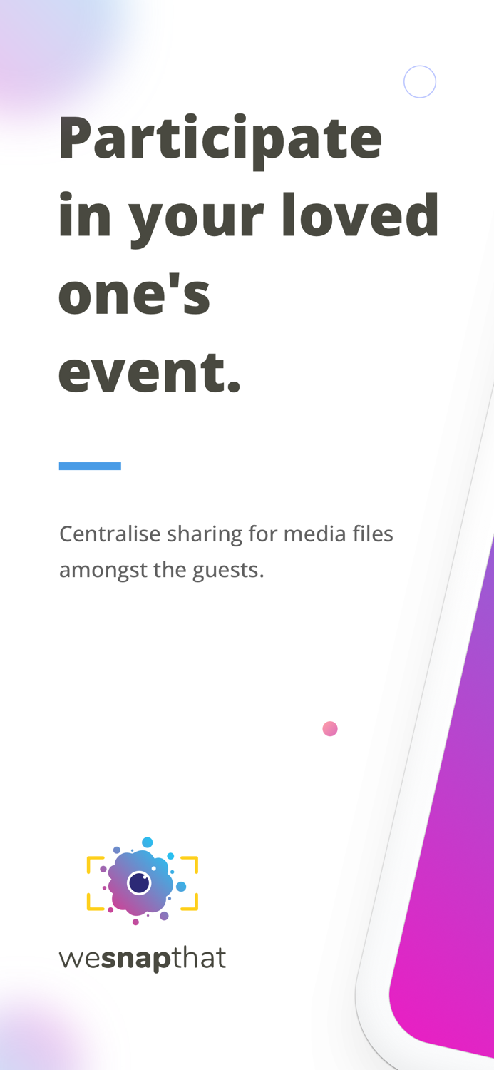 WeSnapThat Share and Join events