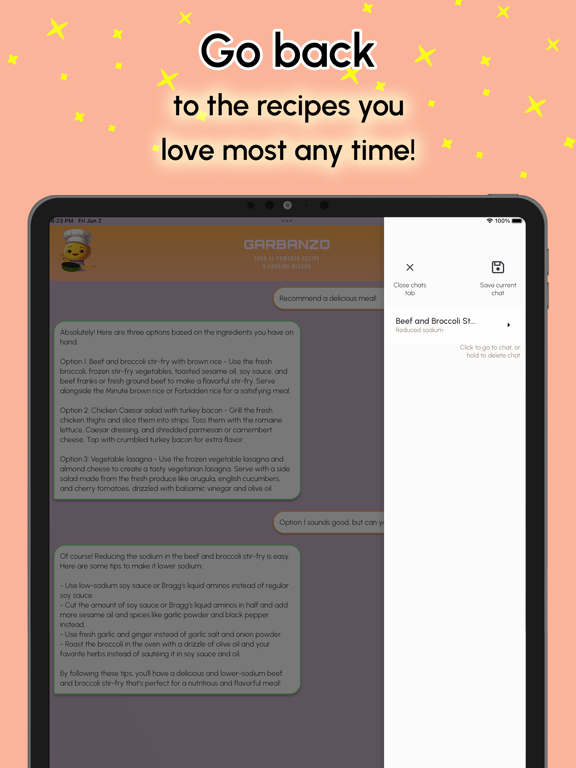 Garbanzo: AI Chef iPad screenshot 6 - Food & Drink app