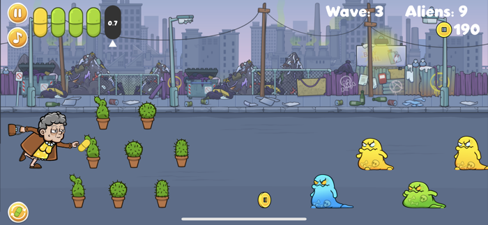 Granny Pills Defend Cactuses