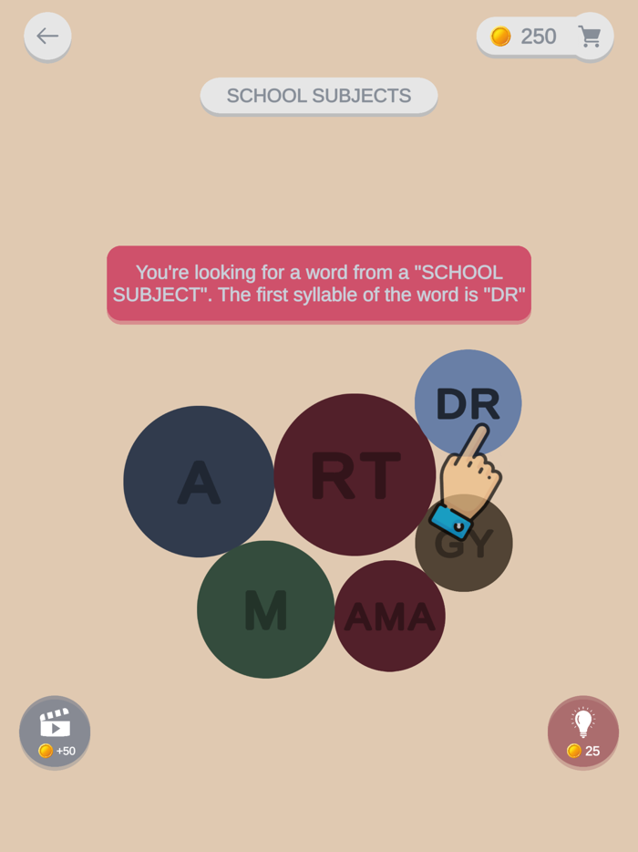 Syllable Word Puzzle Game