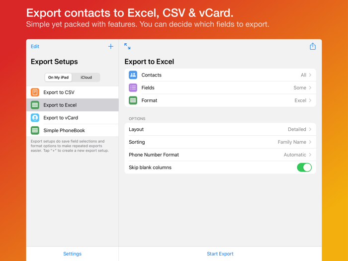 Export Contacts Pro