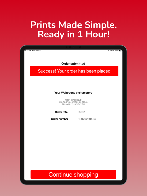 1 Hour Prints: Same Day Prints iPad screenshot 8 - Shopping app