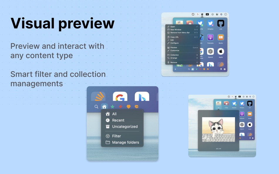#4. Bookmark Link Menu - Coolbar (macOS) 来自: Khuong Pham
