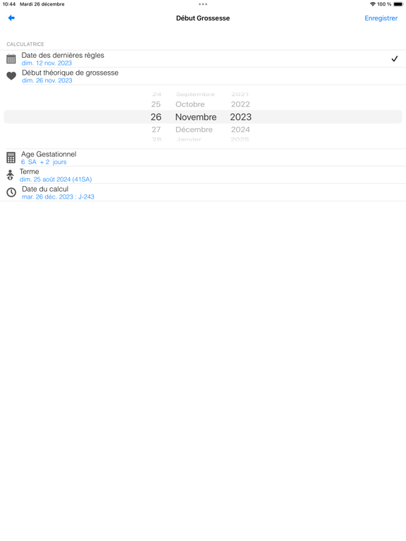 Screenshot #5 pour Age Gestationnel
