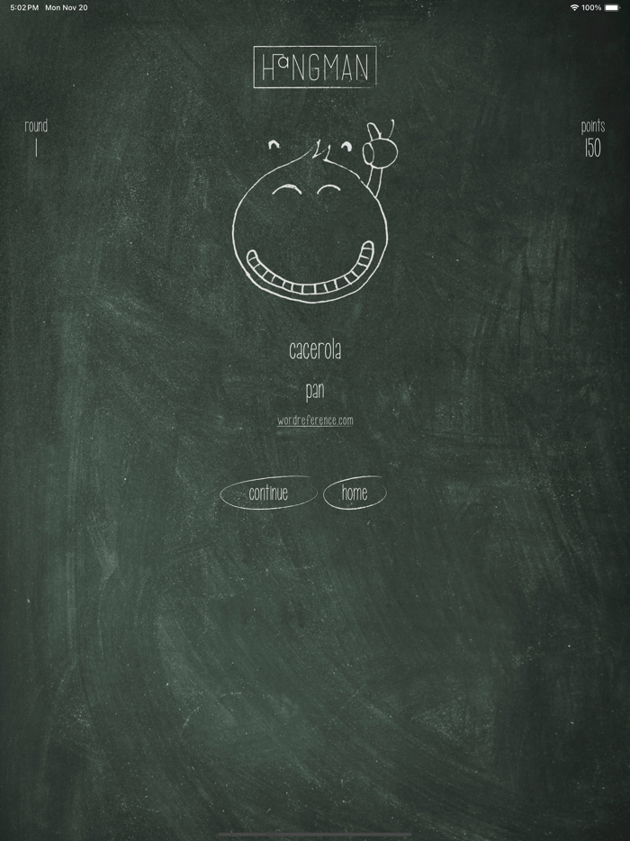 Hangman for Spanish learners