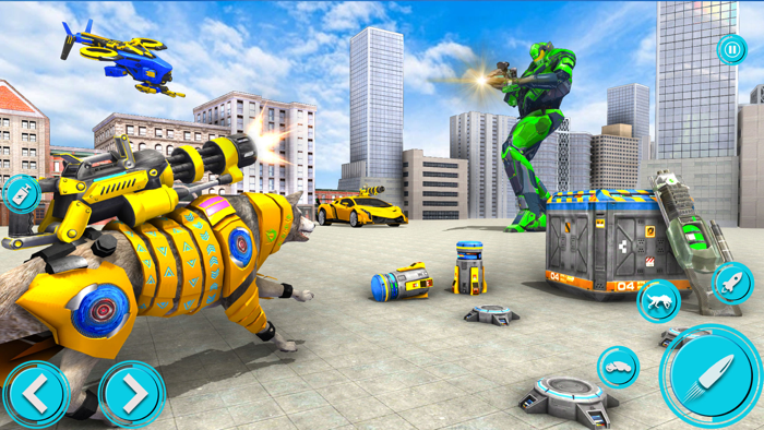 Robot Drone Wolf Battle Game