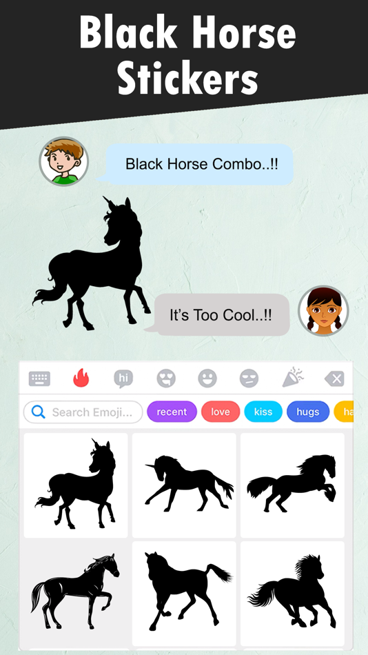 Black Horse Cowboy Stickers - 1.2 - (iOS)