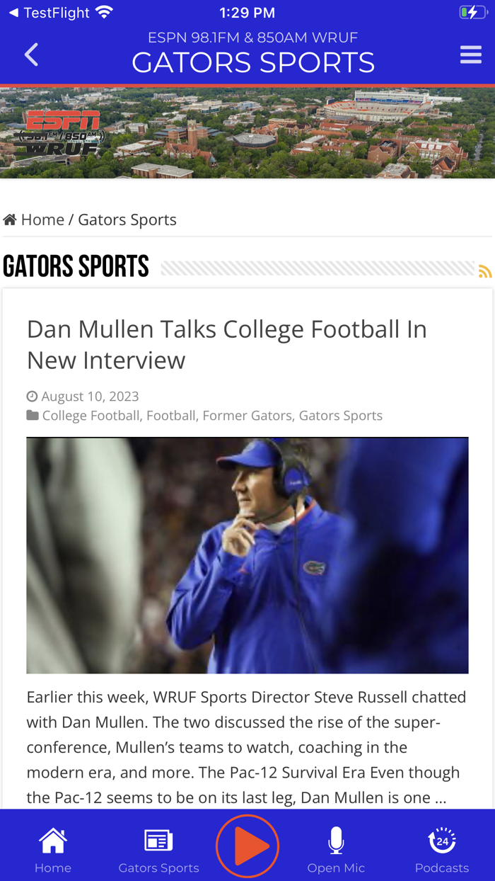 ESPN 98.1FM and 850AM WRUF