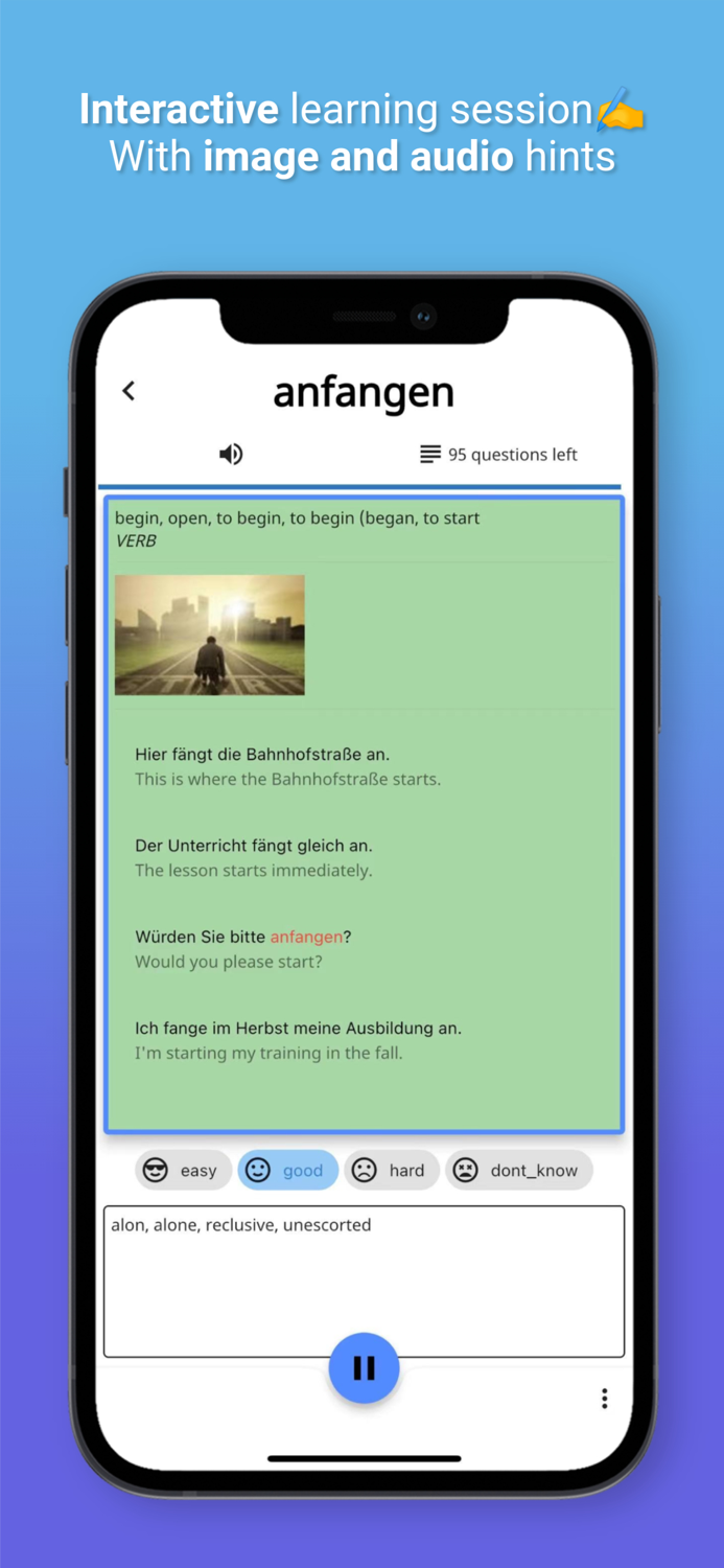 XY Memo German vocab builder