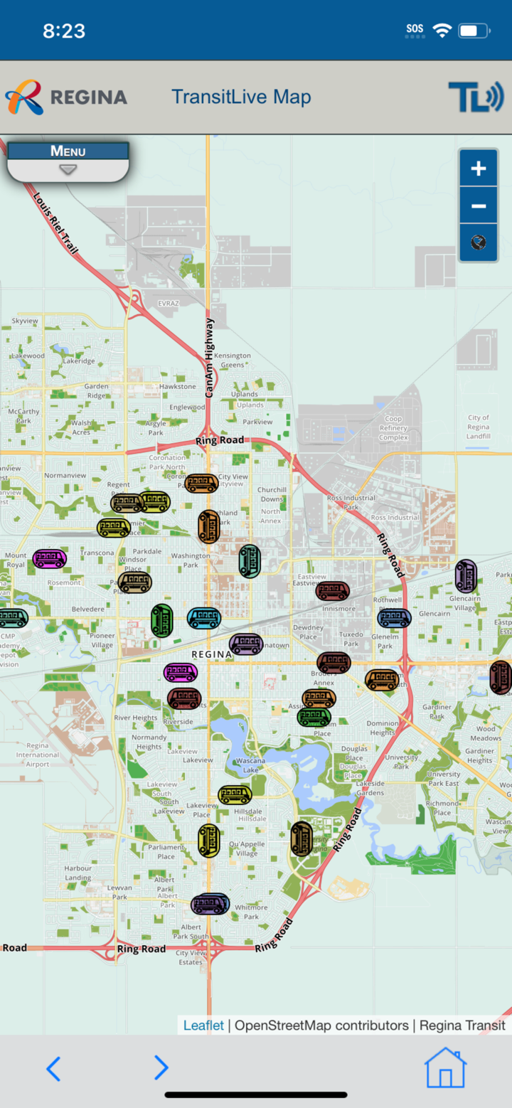TransitLive Regina screenshot 2