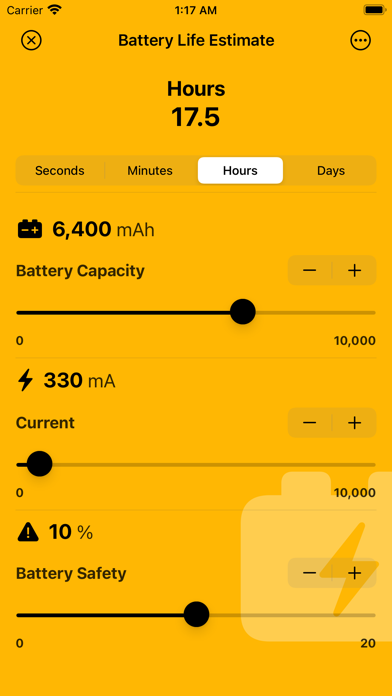 Battery Life Estimate Screenshot