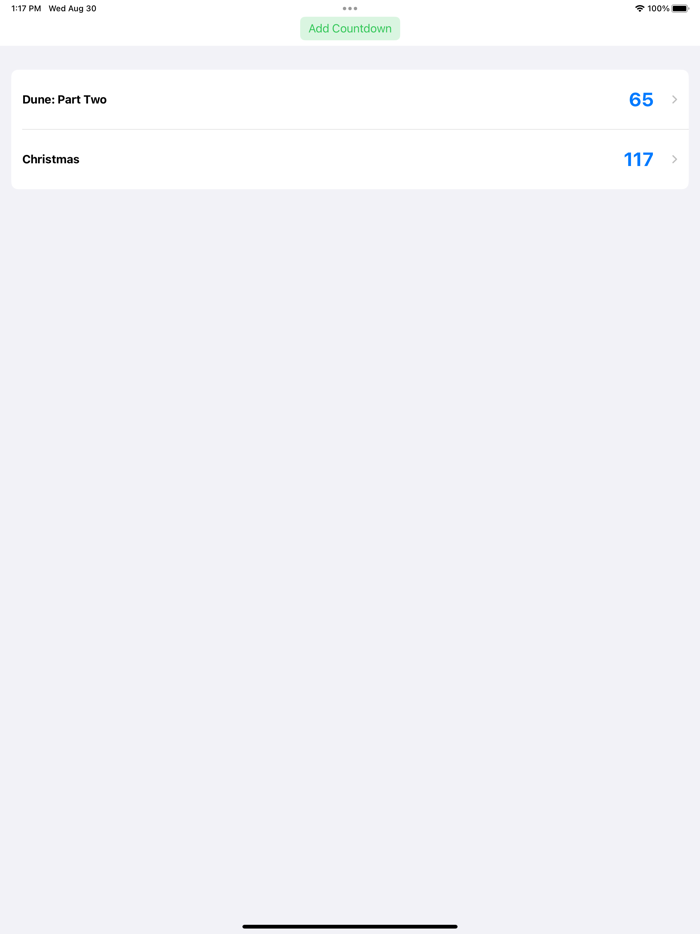 Countdowns With Widget