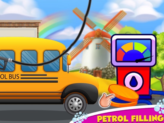 School Bus Auto Workshop Game iPad screenshot