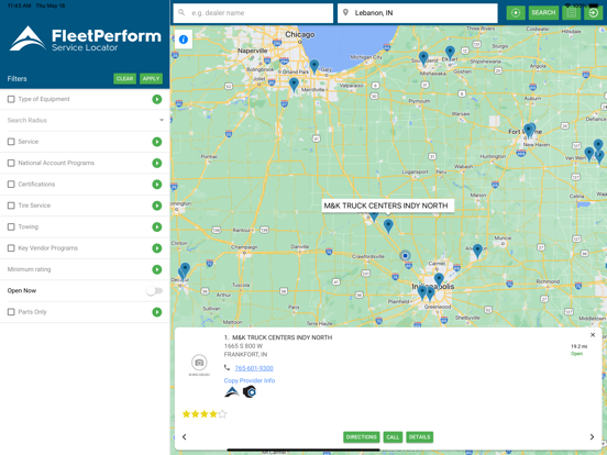 FleetPerform Service Locator iPad screenshot 5 - Business app