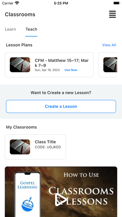Gospel Classrooms Screenshot