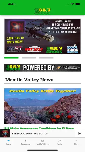 Classic Rock 98.7 screenshot 1