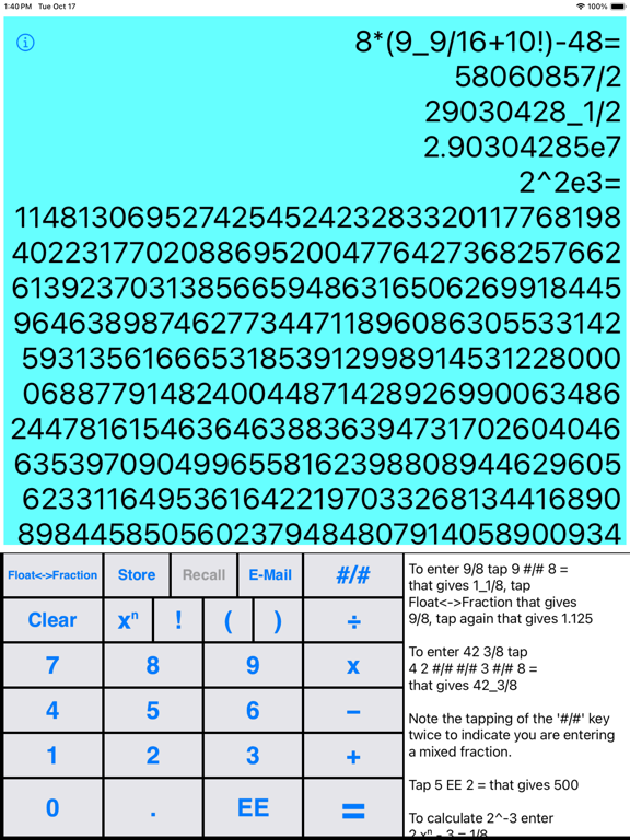 Fractions Calculator Largeのおすすめ画像1