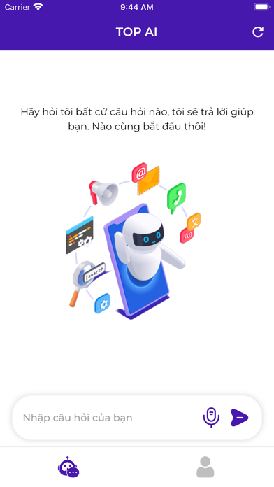 TOP AI - Trợ lý du lịch ảo Screenshot