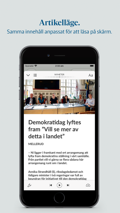 Melleruds Nyheter e-tidning Screenshot