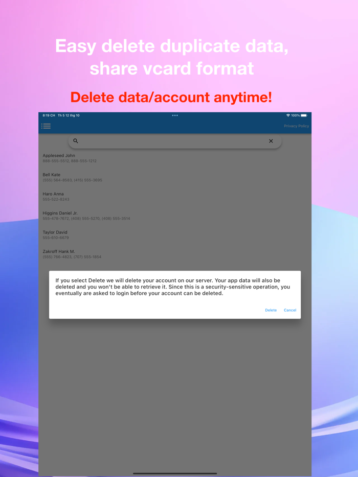 Contacts Backup Sync Cloud