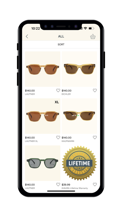 KIAURA Eyewear Screenshot
