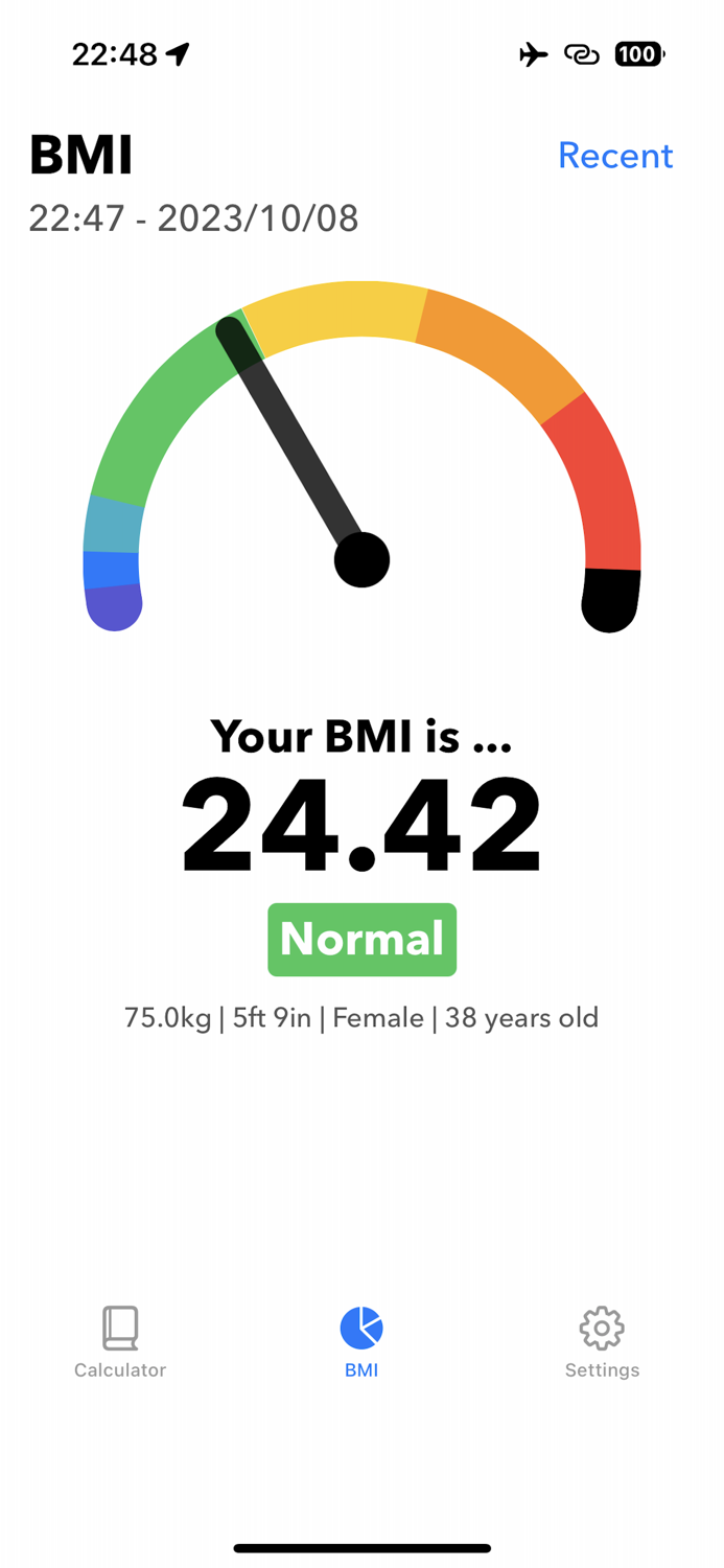 BMI Calculator and Tracker App