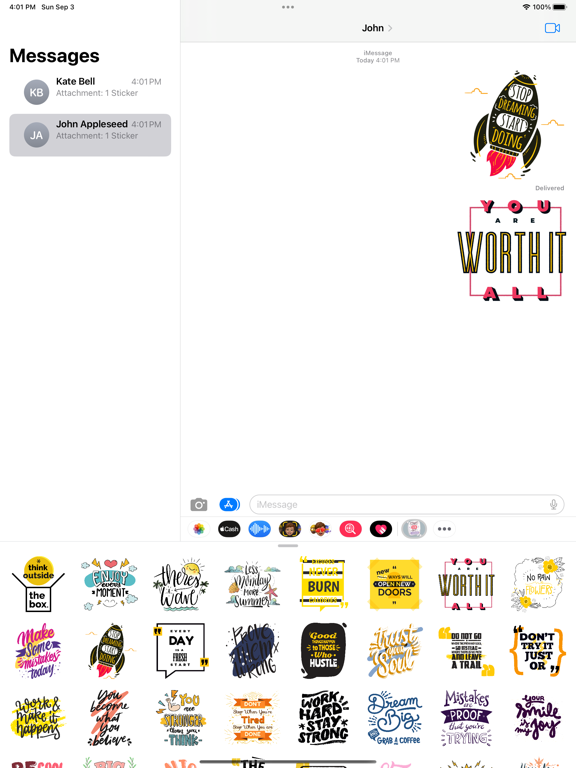 Screenshot #4 pour Quote Motivation Stickers