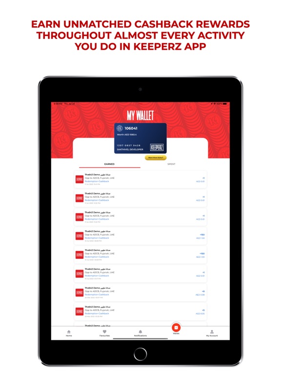 Keeperz iPad screenshot 5 - Food & Drink app