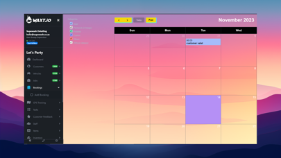 WAXT.io Admin Screenshot