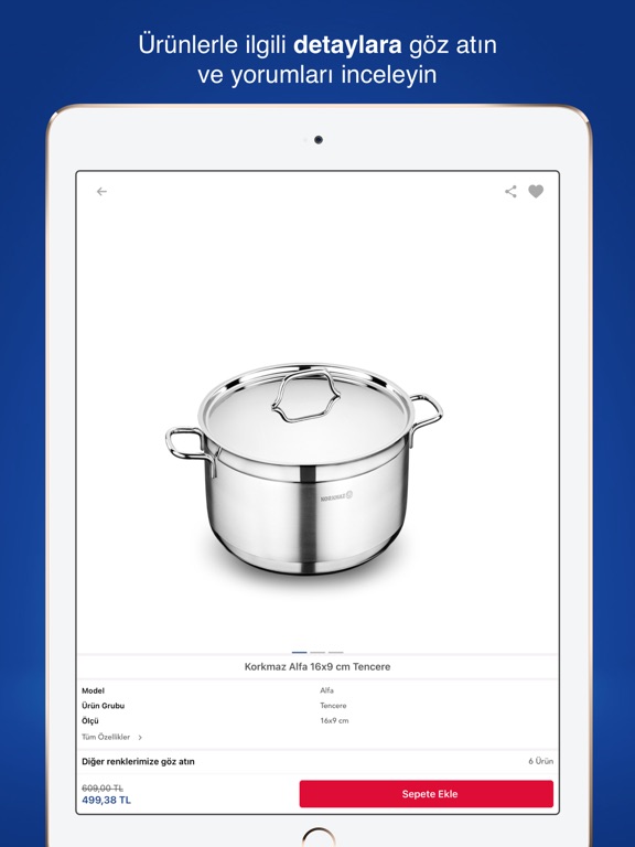 Korkmaz iPad screenshot 6 - Shopping app