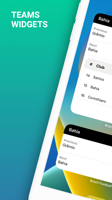 Brasileirão Football Widgets Screenshot