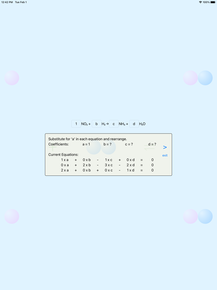 Interactive Equation Balancer